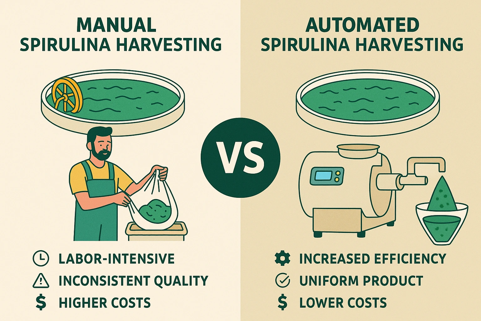 Automation in Spirulina Harvesting Why Its Non-Negotiable