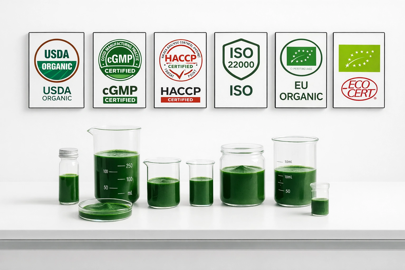 Spirulina Certification Guide (India, US, EU)