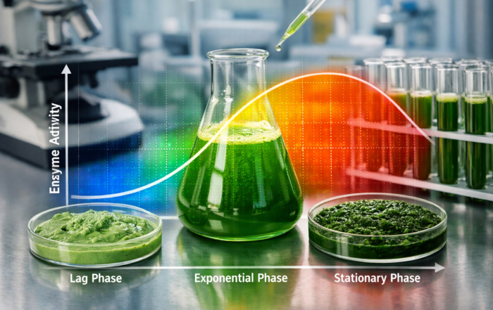 Enzyme Activity Mapping in Spirulina Growth Phases