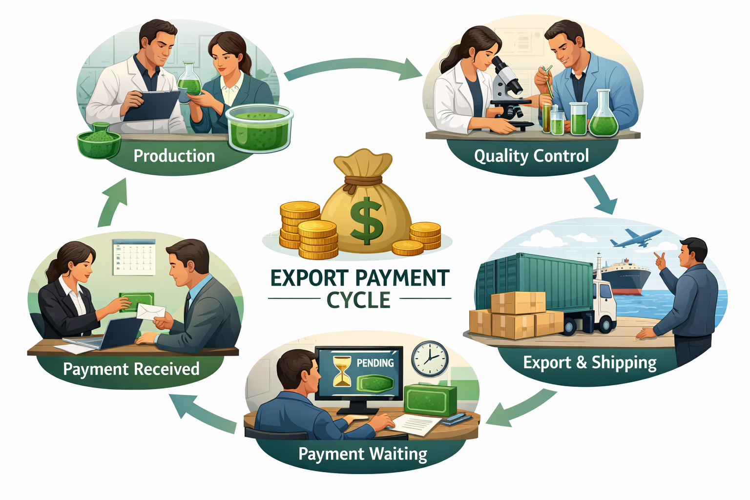 Export Payment Cycles_ Cash-Flow Planning for Spirulina Businesses