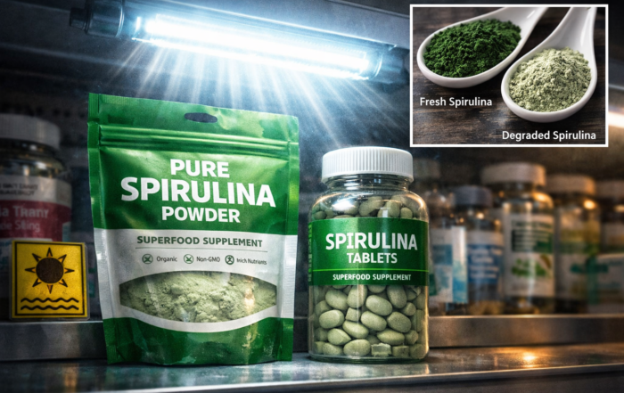 Light-Induced Nutrient Degradation in Retail-Ready Spirulina