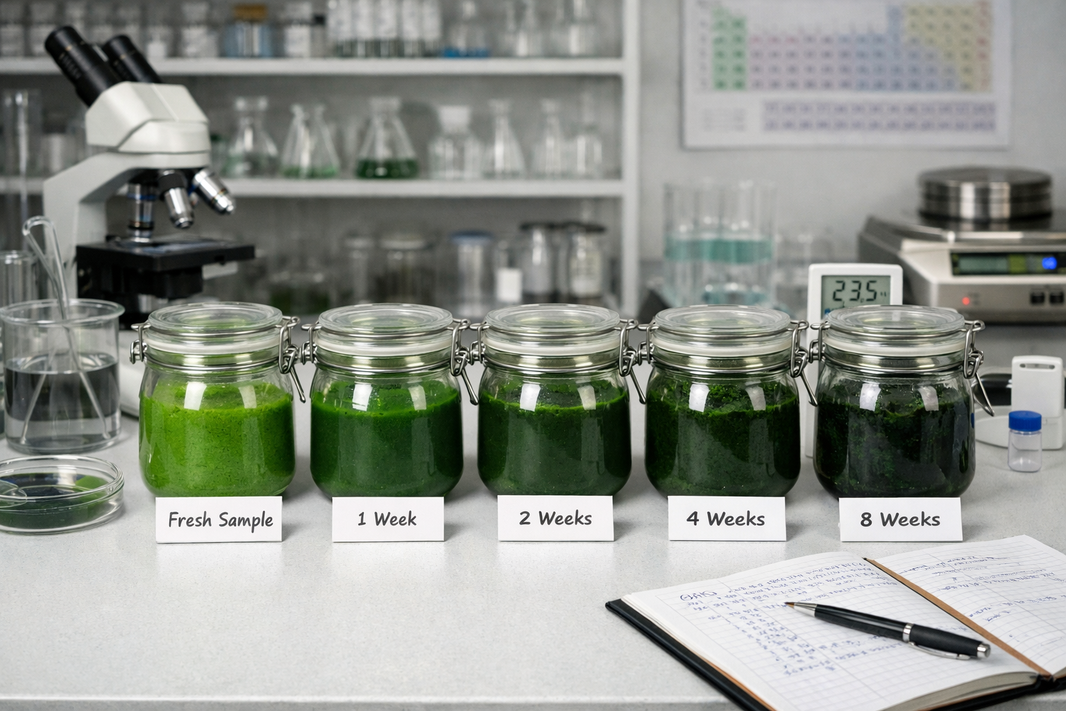 Shelf-Life Testing Protocols for Export-Grade Spirulina