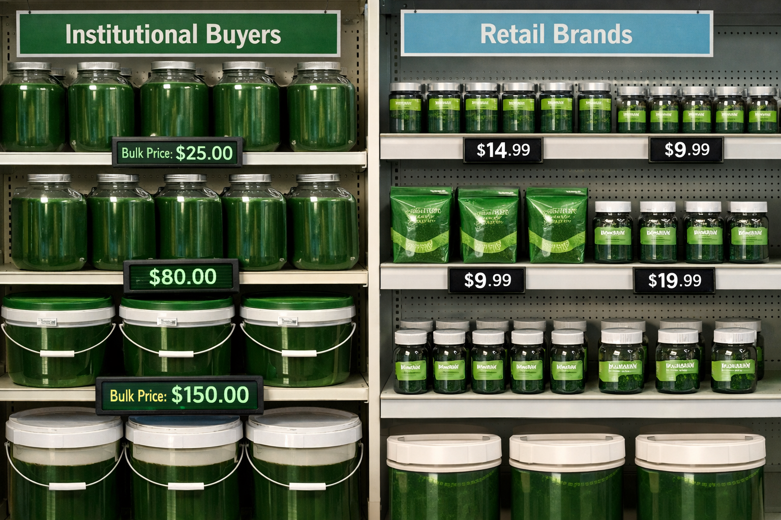 Pricing Spirulina for Institutional Buyers vs Retail Brands
