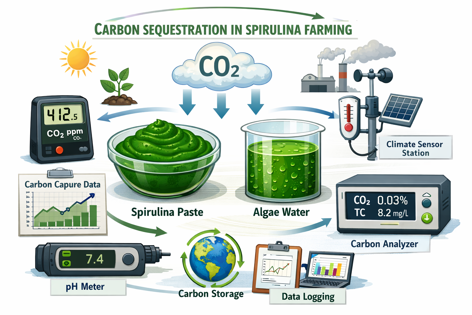 Carbon Accounting in Spirulina Farming