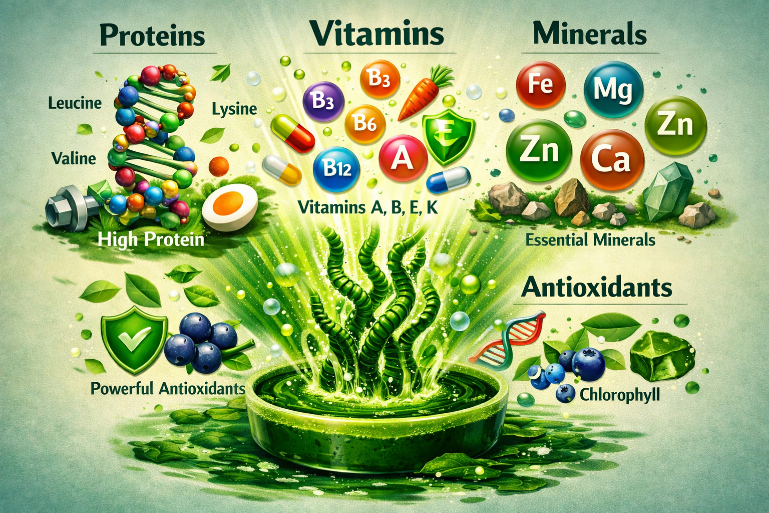 Spirulina Nutrition Facts_ Protein, Vitamins, Minerals & Antioxidants
