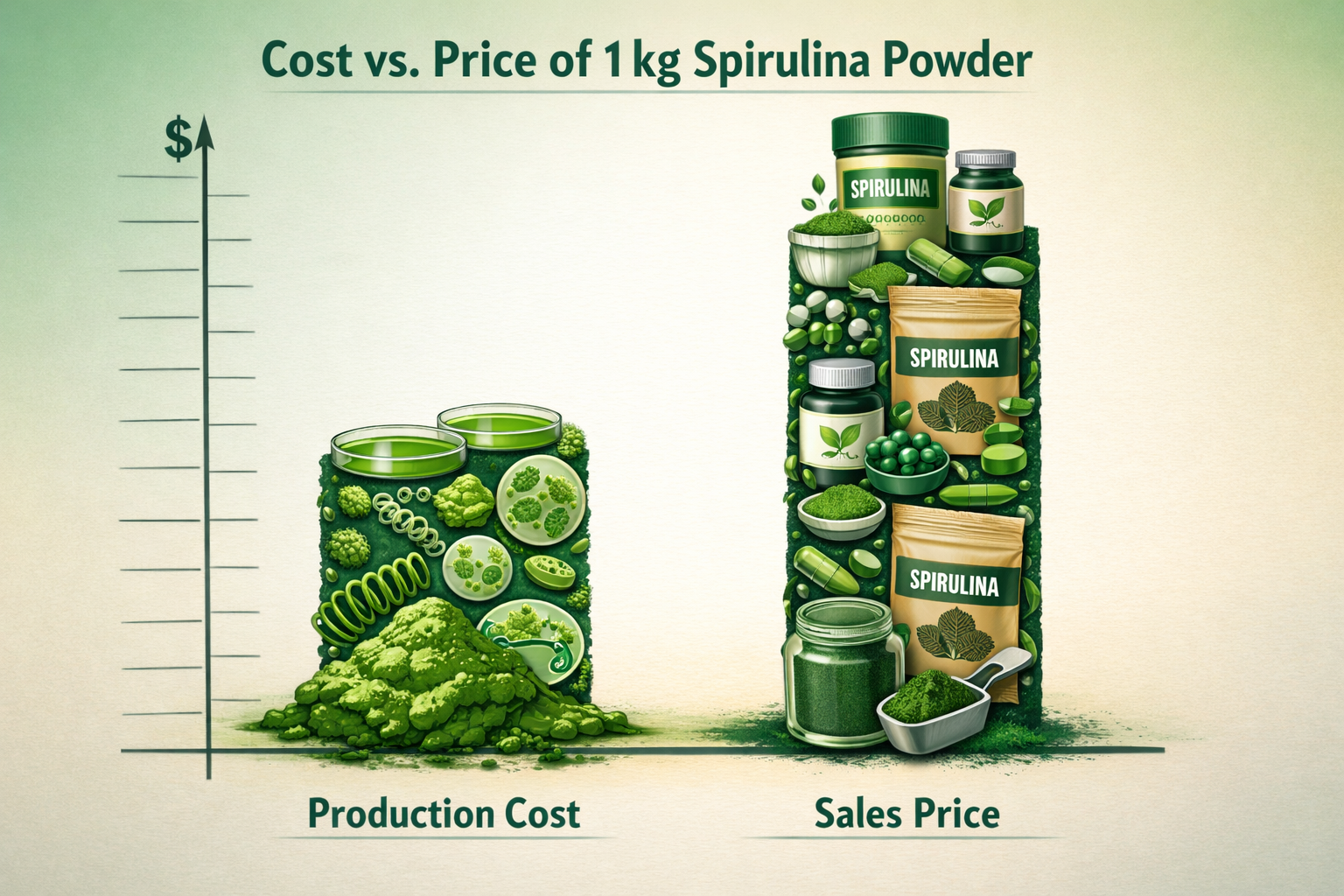 Spirulina Powder 1kg Price vs Production Cost