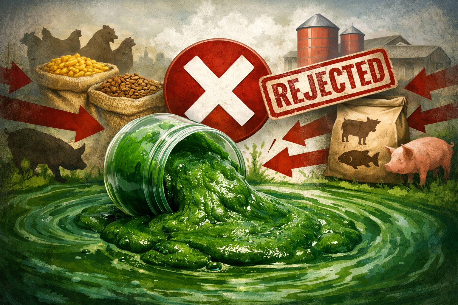Why Export-Grade Spirulina Fails When Sold Into Feed Markets