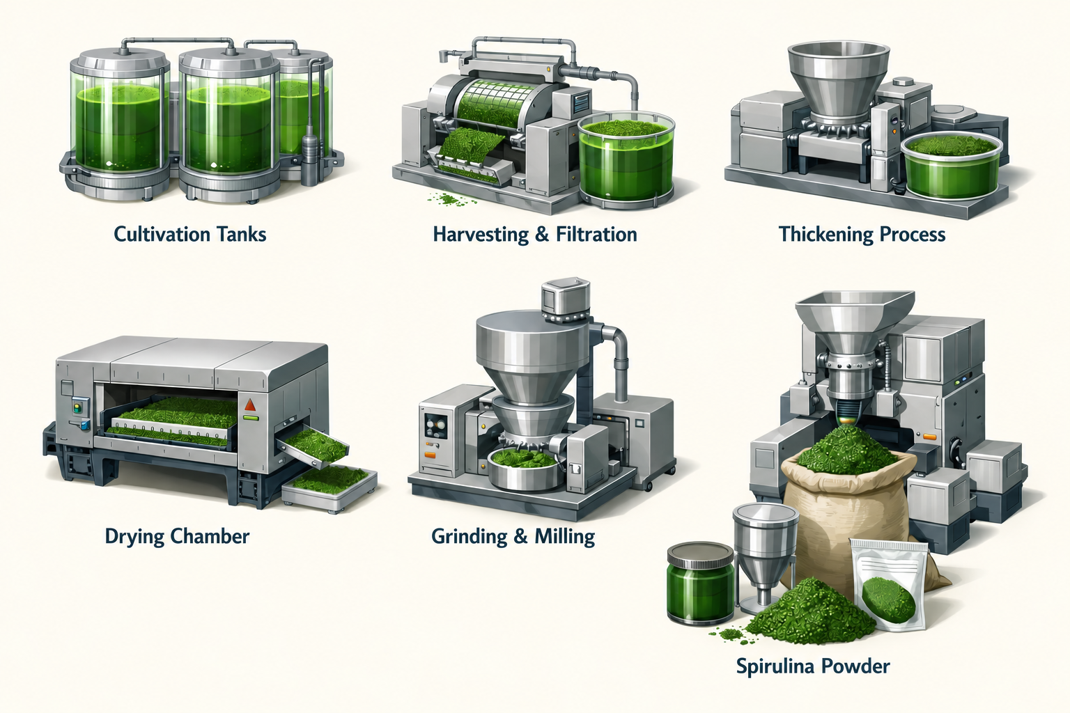 Production of Spirulina_ From Pond to Powder Production of Spirulina_ From Pond to Powder
