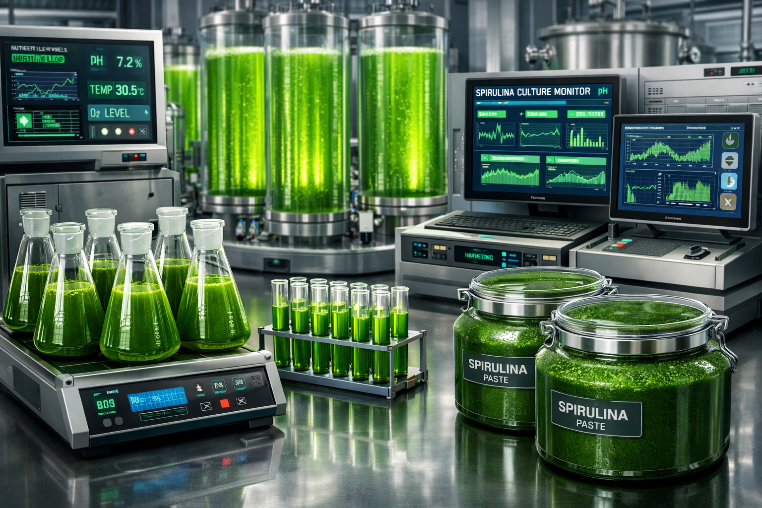Spirulina Culture Techniques for High Yield Production