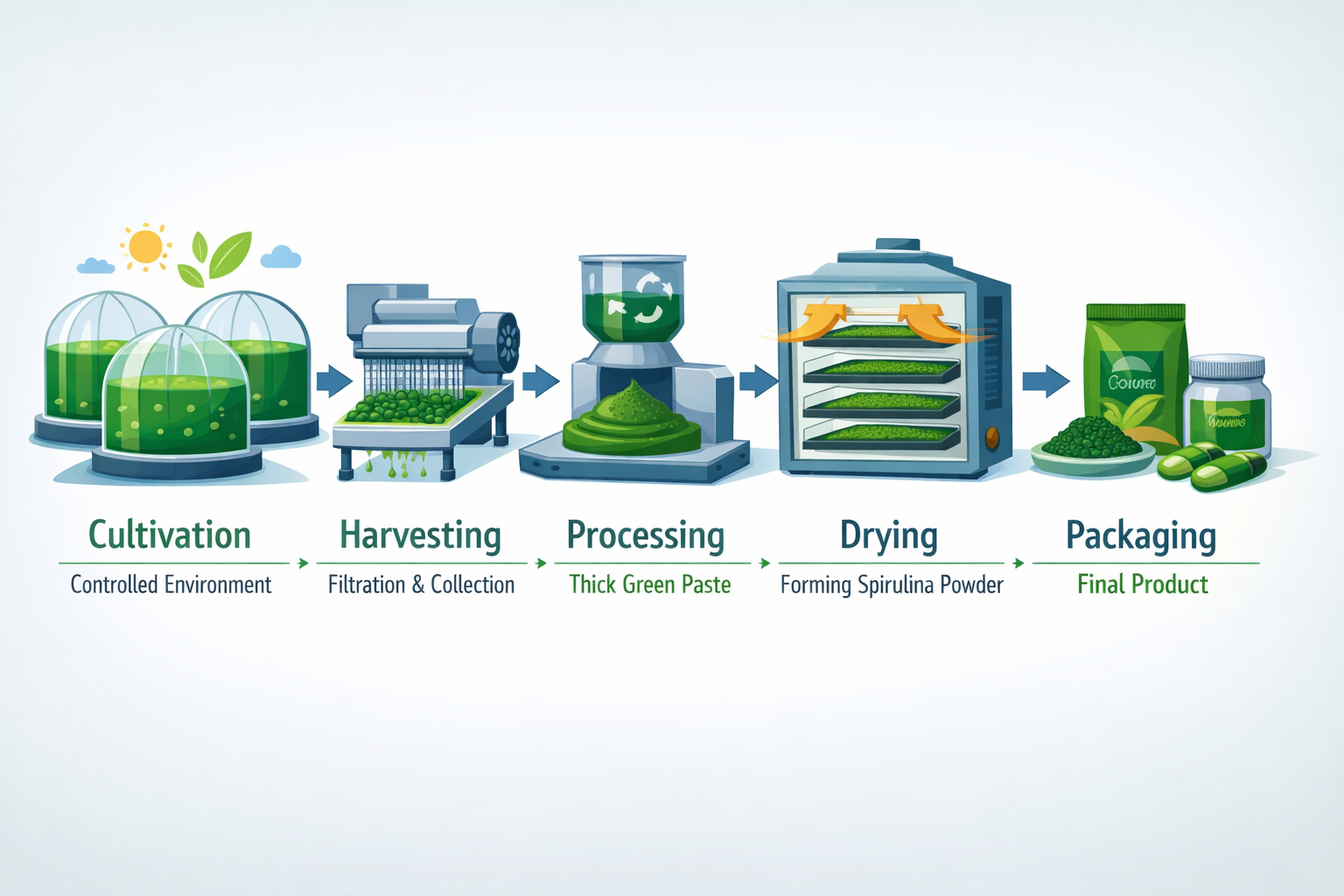 Spirulina Production Process Explained in Detail Spirulina Production Process Explained in Detail